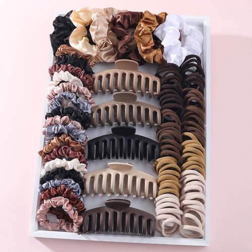131 Piece Set Korean Style Hair Ties for Women High