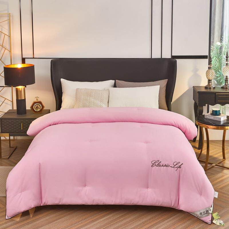 轻奢刺绣蚕丝被亲肤棉桑蚕丝被子母被春秋被双人加厚冬被宿舍夏凉