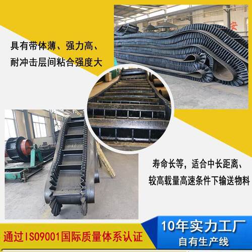 送带厂家裙温边环形输耐高业橡胶工输送机RLV异型可做