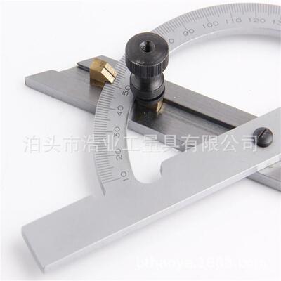 不锈钢可调式角度尺 可调角度量角器150x100mm10-170度可调角度尺