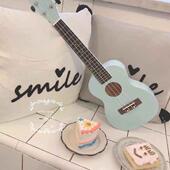 婴儿蓝色小清新尤克里里尤克里里21英寸23英寸夏威夷四弦初学者小