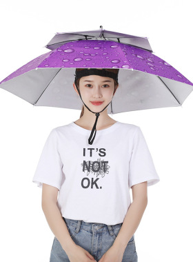 伞帽头戴式雨伞夏季遮雨防晒户外
