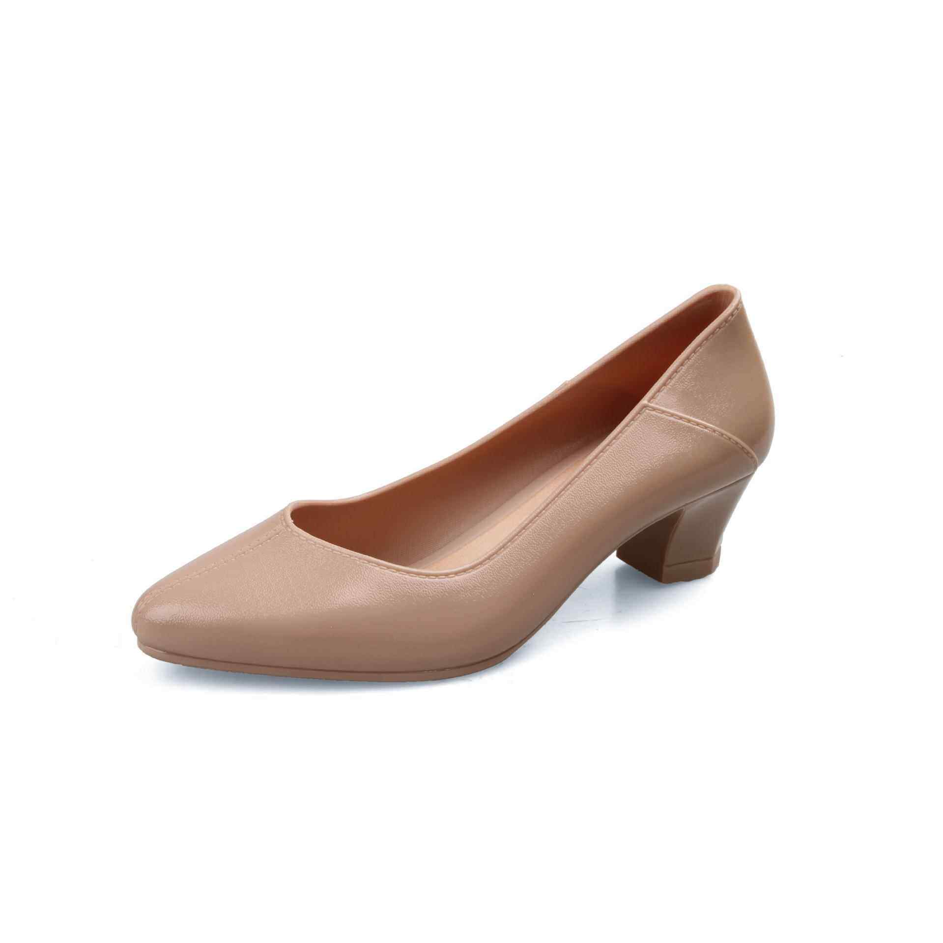 考味佳防水休闲雨鞋女高跟鞋粗跟短筒工作鞋大码上班低筒酒店行政,女鞋,雨鞋,淘宝优惠券,粉丝福利购,淘宝优惠卷