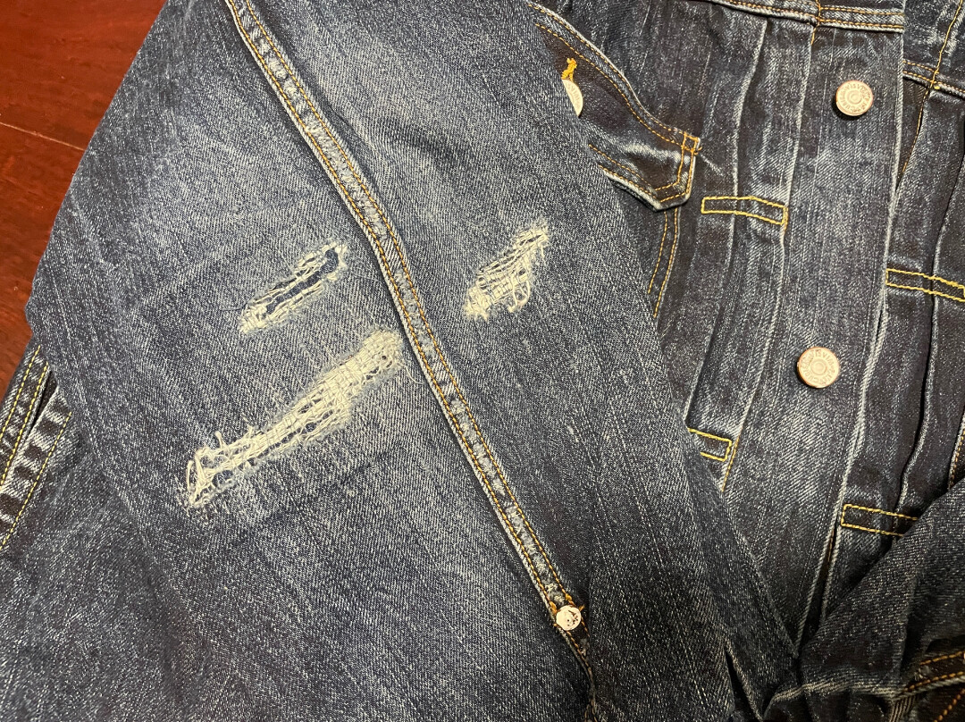 visvim dry 101xx denim jacket — label
