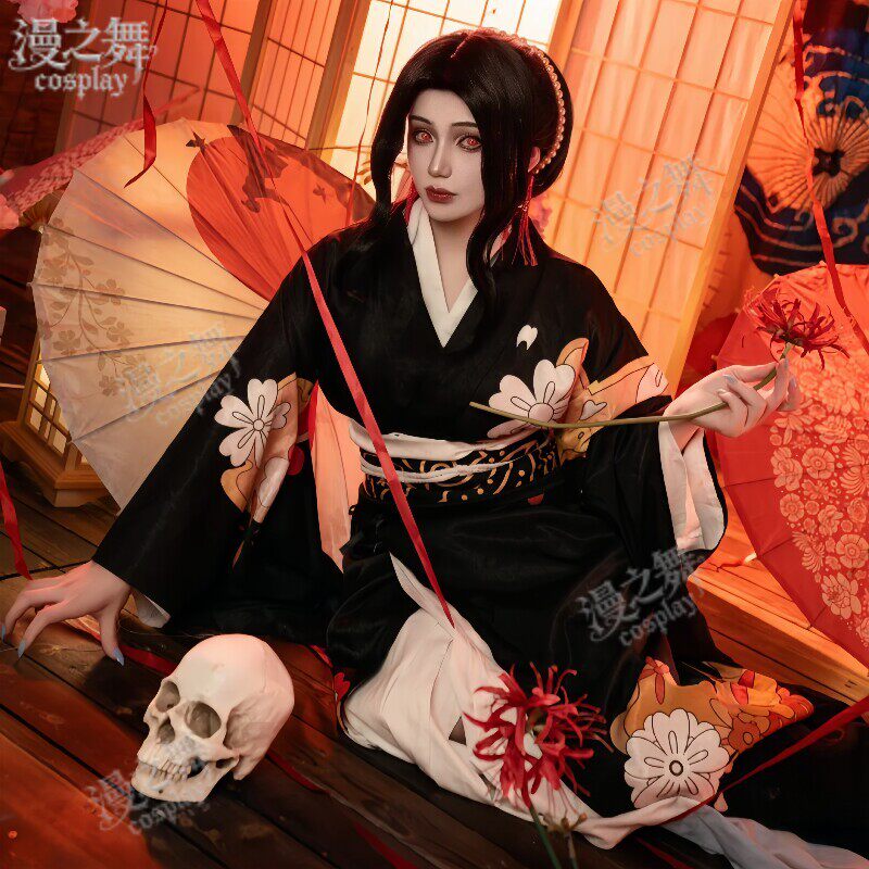 鬼舞辻无惨女装大佬cos服鬼灭之刃cosplay古装和服假发鞋现货图片