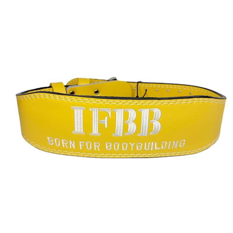 ifbb腰带专业深蹲硬拉力量举运动健身健美训练牛皮男女护腰带护腰