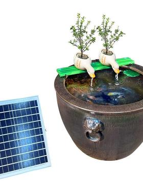 景外太阳能鱼缸循环装水泵户外庭院饰摆件室阳台小鱼池造景AJL流