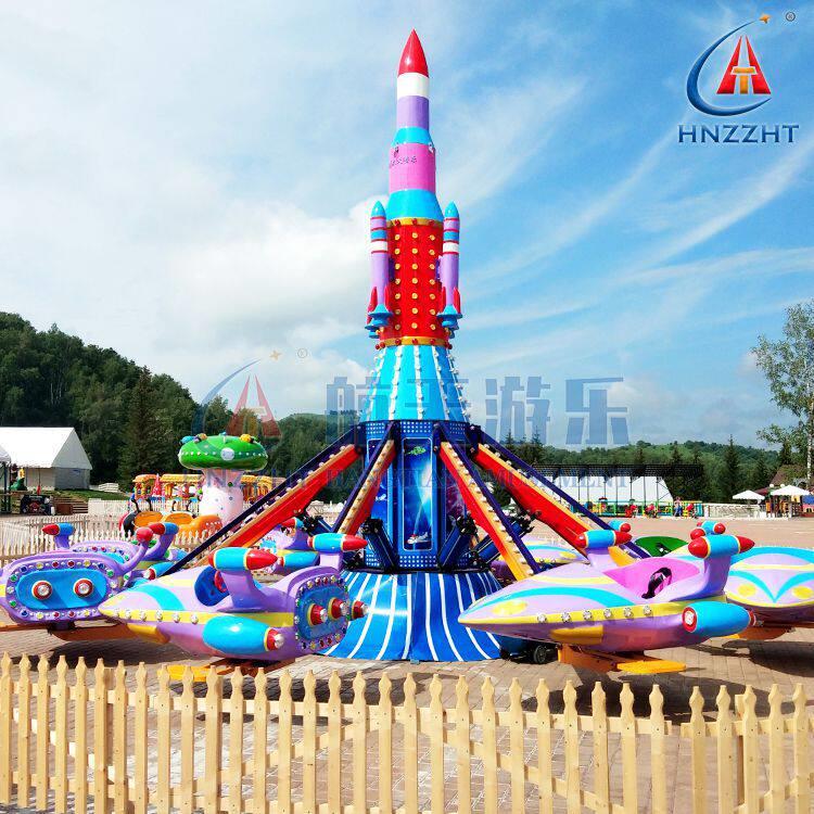 自控飞机大型游乐设备 户外广场旋转升降设施  液压驱动系统稳定