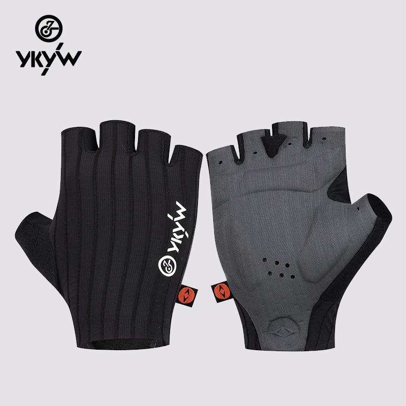 YKYW双箭头骑行手套缓震掌垫男女山地公路自行车半指耐磨气动装备