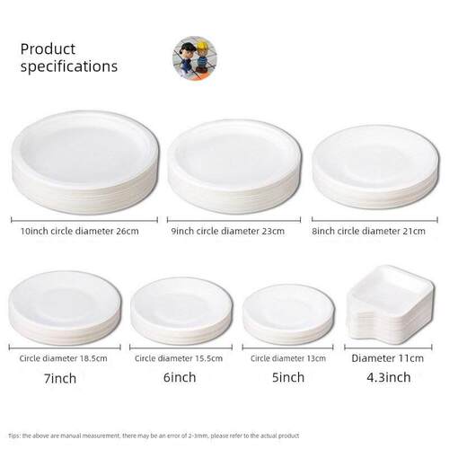 Super Rigid Extra Strong Disposable Party Paper Plates Biode