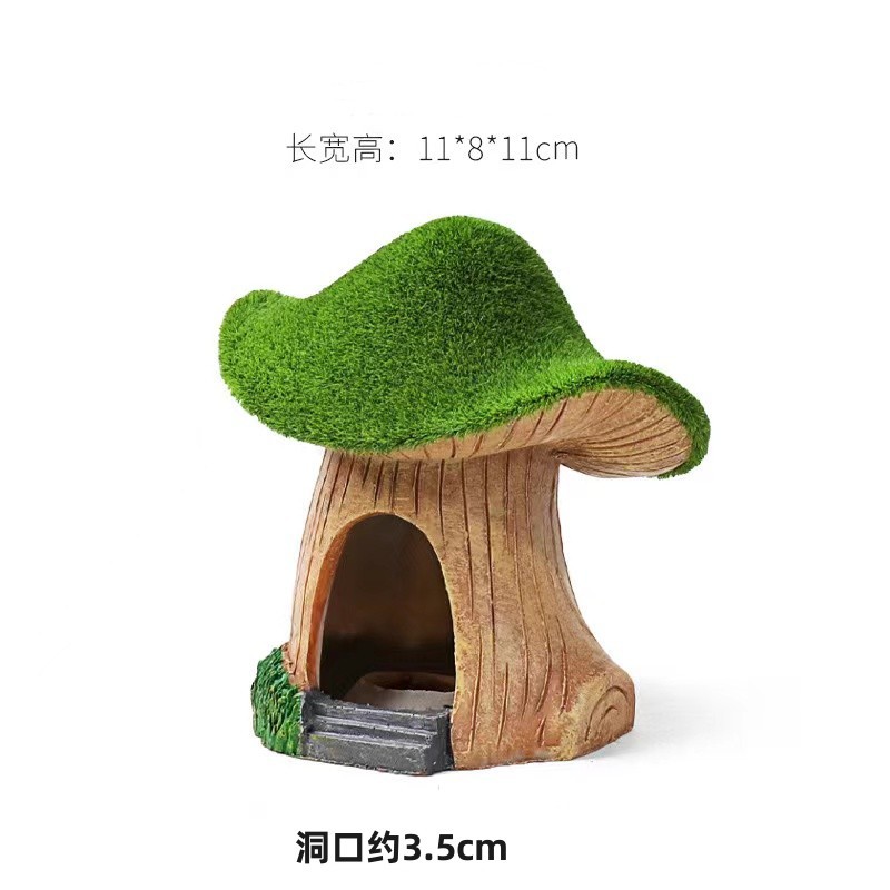 鱼缸造景废墟沉底摆件水底里放的水族残骸沉木虾屋躲避树脂工艺品