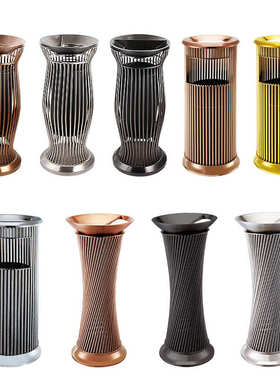 垃圾桶大堂酒店ktv桶走廊带不锈钢售楼部a947电梯灭宾馆烟立式口