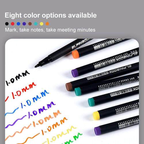 8 Colors 1.0mm Dry Erase Markers Whiteboard Marker Pen Offic