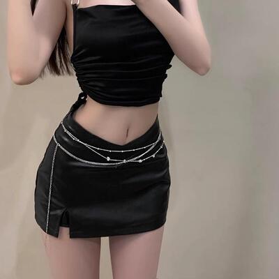 Waist chain, metal, dress, suit, waist belt, chain,