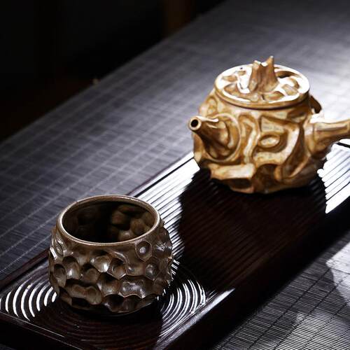 陈为椿陶艺大师凸艺天目窑变七彩玄铁杯个人杯主人品茗杯茶盏茶杯