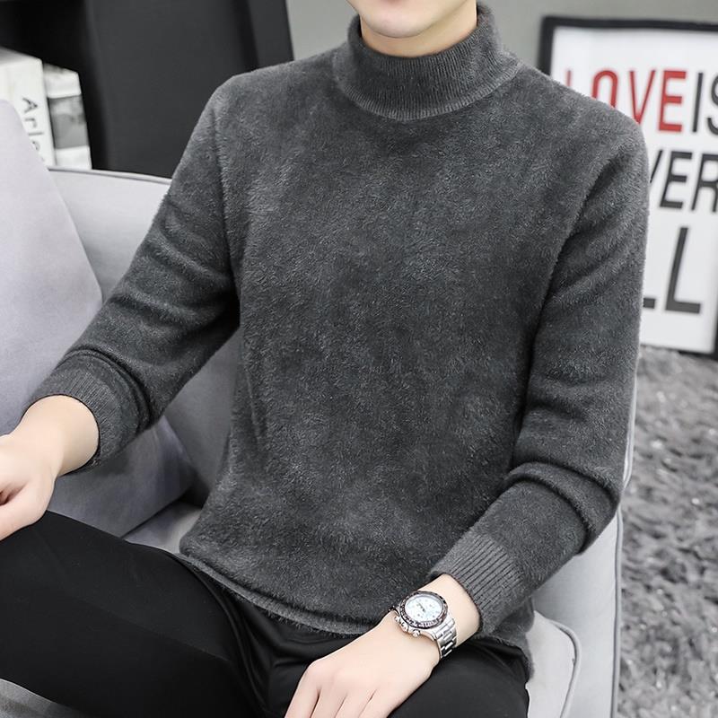 秋冬季新款衫男半高领毛衣男士加厚款保暖修身保暖针织打底1204n