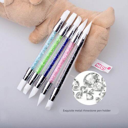 Nail Art Brush Sculpture Pen For Emboss Carving Tips UV Nail