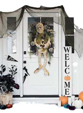 Mummy Halloween Wreath木乃伊万圣节花环2023万圣节门前装饰