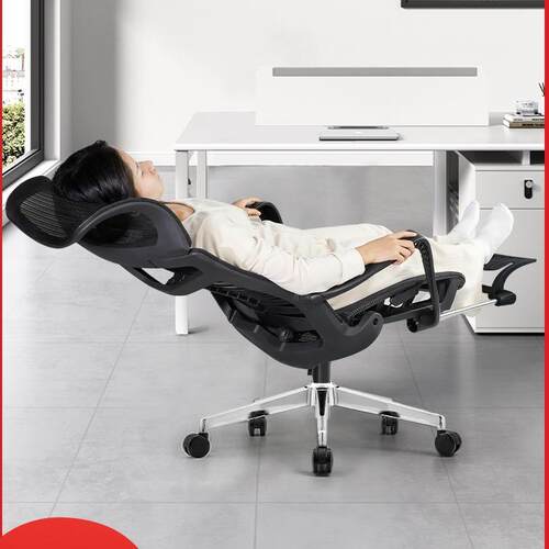办公椅可躺午睡两用人体工学电脑椅久坐舒适家用可升降办公室椅子
