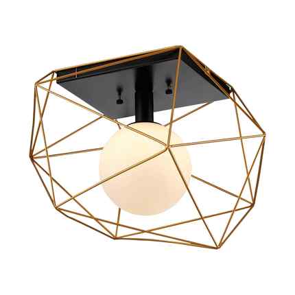 美式loft工业风餐厅吊灯方形创意玻璃箱四头餐桌灯个性le