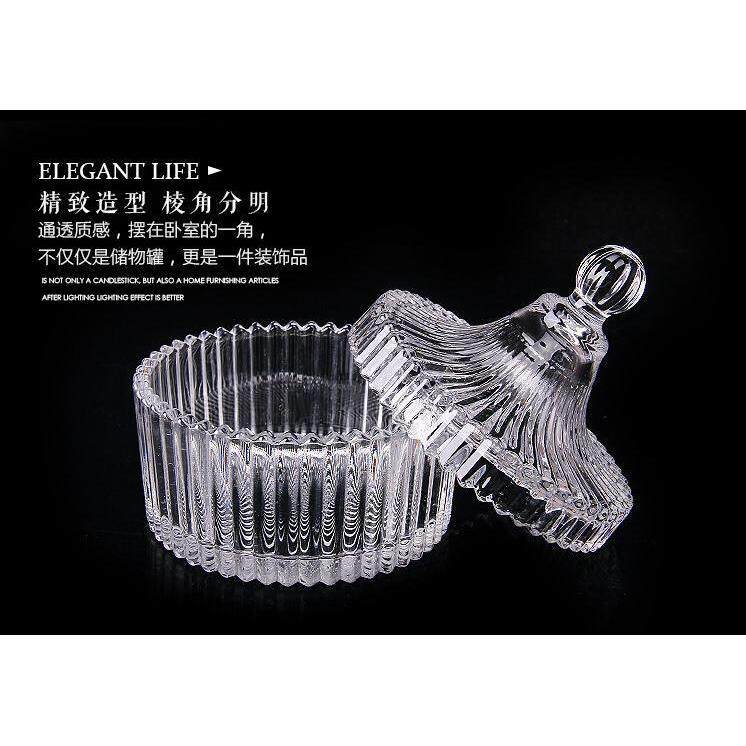 BTV4欧式糖果罐玻璃盅储物罐水果罐礼品装饰糖罐子花茶罐调料罐回