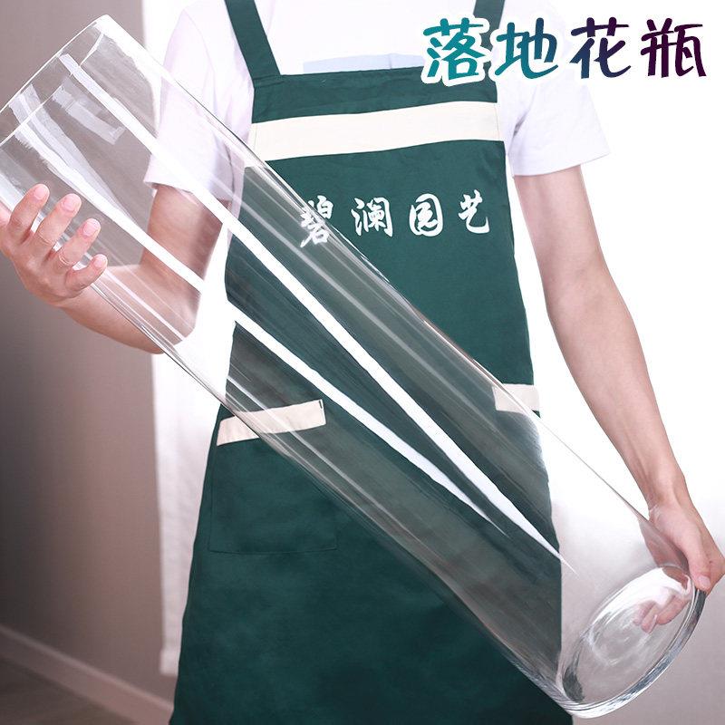 直桶玻璃透明富贵竹 花瓶路引直筒圆柱形婚庆落地