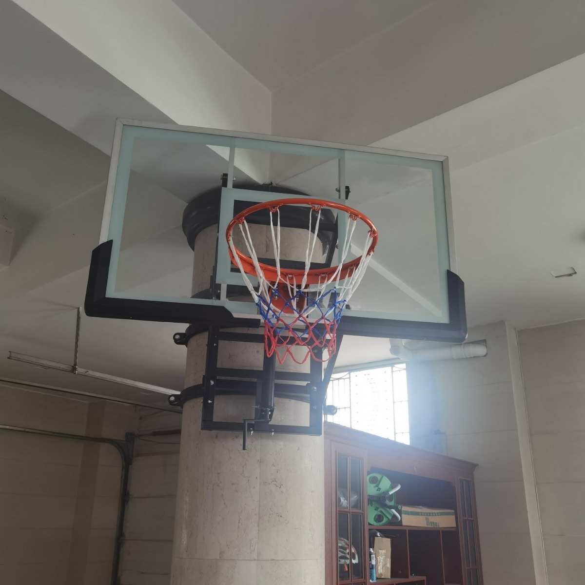 室内可调批发厂家壁式篮球架高度人墙节sba305挂壁-成固定030户外