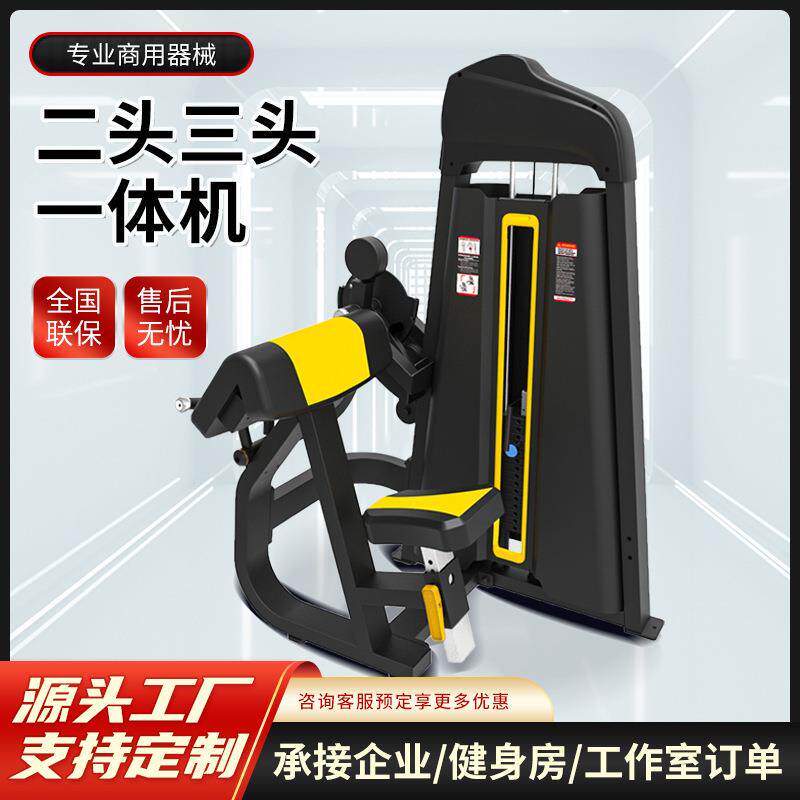 商用健身器材二三头一体机健身房专业二头三头肌训练器多功能器械