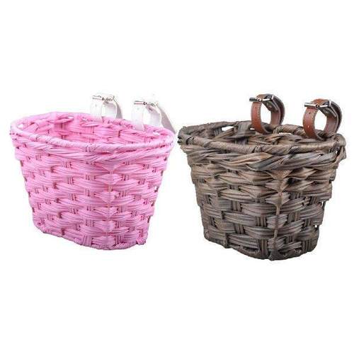 Kids Bike Basket Detachable Handwoven Basket Bicycle