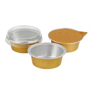 25ml100套铝箔耐烤杯碳烤芝士杯锡纸杯乳酪布丁杯烘培模具