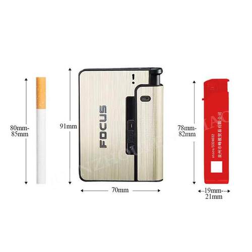 Portable Automatic Cigarette Case Boxes Not Lighter Men Gift