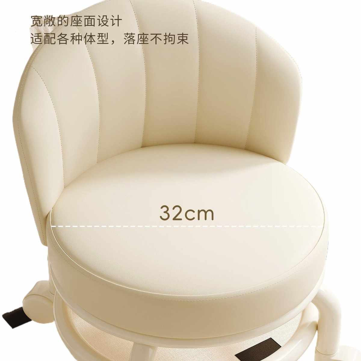 万向轮家用小凳子滑轮矮凳带娃儿童带滑轮板凳懒人圆凳靠背椅