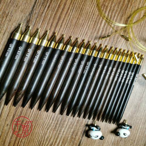黑檀木可拆卸 纯手工打磨制作 环形针毛线编织针循环工具套装