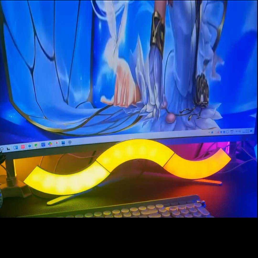 创意新品亚马逊可拼接环形幻彩灯 手机APP智能拼接装饰灯 智能灯