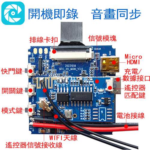 联咏matecam X9工业级4K60帧配IMX258高清镜头模组96675升级版