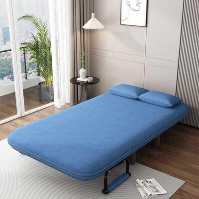 可双折叠沙发床两用阳台客能厅小户型多功人椅金豹沙发人懒推拉伸