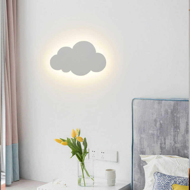 儿童房云朵壁灯简约现代男女孩卡通led灯卧室个性床头灯,家装灯饰光源,壁灯,淘宝优惠券,粉丝福利购,淘宝优惠卷