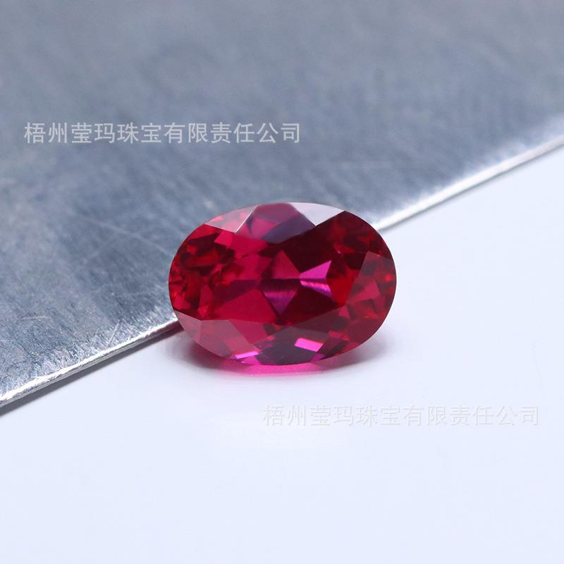 工厂直供实验室培育红宝石 椭圆形人工培育宝石蛋形红宝石裸石