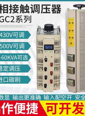 三相接触式调压器380V转0-430V500V650V可调压器厂家TSGC2J-30KVA