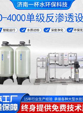 纯水设备净水设备4吨/小时养殖场水处理设备RO-400级反渗透设备
