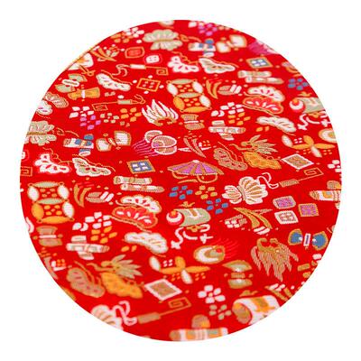 八宝锦缎提花金皮儿童年衣口金包手帐荼垫荷包西阵织金澜布料