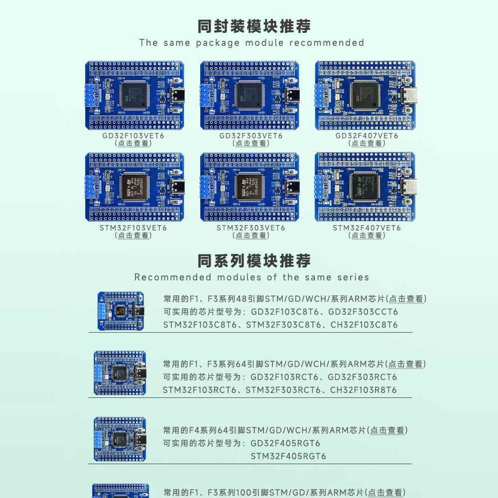 GD32F407VET6 STM32F407VET6 ARM系统板核心板开发板工业级小尺寸