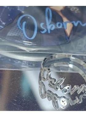 原创光与夜之恋萧逸Osborn字母戒指动漫衍生周边素圈个性精致二次