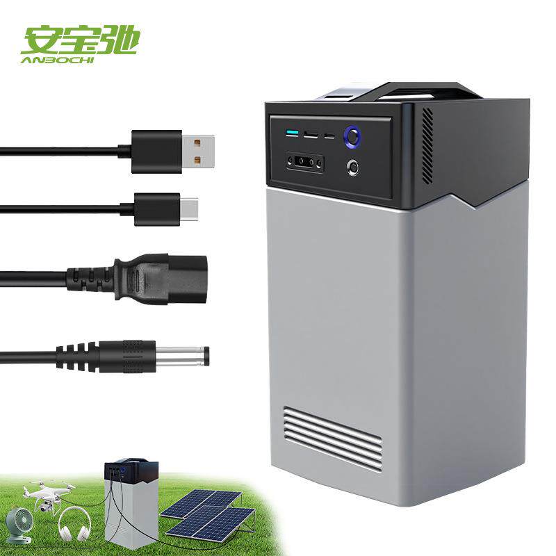 跨境磷酸铁锂便携式电源可接太阳能板220V1度电露营户外电池