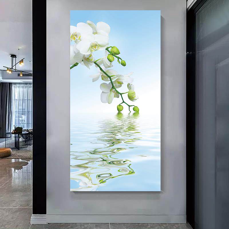 现代玄关背景自粘墙贴画3d立体山水装饰画墙纸2026新款风景粘贴画