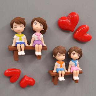 卡通装饰冰箱贴磁贴婚礼冰箱可爱磁扣结婚礼物磁力情侣留言贴定制