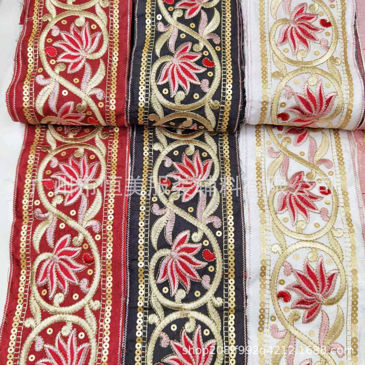 新款复古民族风花边辅料刺绣花边辅料 骨绳珠片花边厂家批发,居家布艺,花边,淘宝优惠券,粉丝福利购,淘宝优惠卷