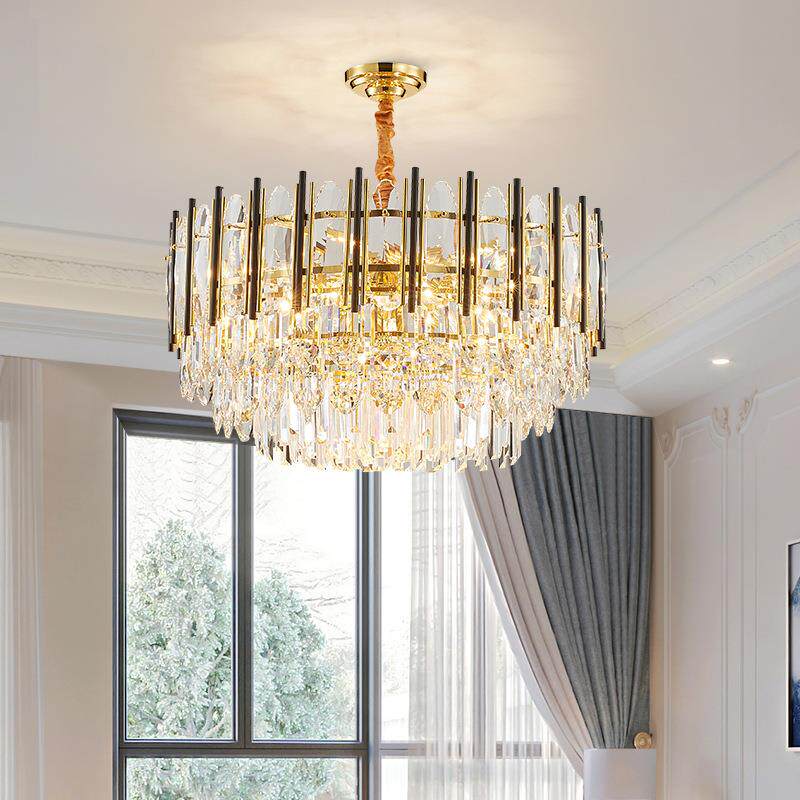 新款轻奢水晶吊灯客厅简约现代别墅高档大气餐厅卧室酒店大堂吊灯