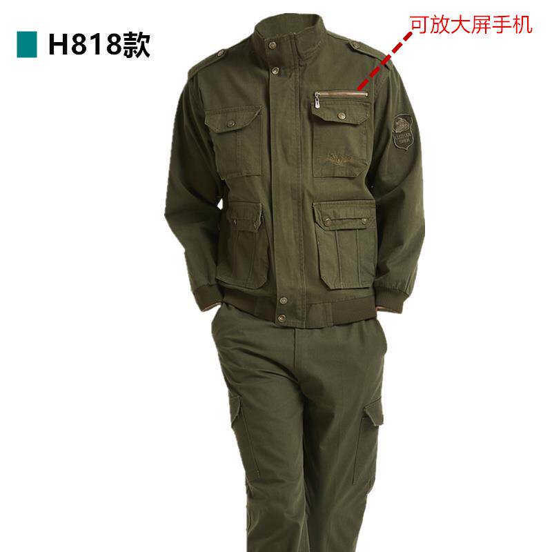 高档男春秋季纯棉工作服套装加厚上衣裤劳保服电定焊服子工厂汽修