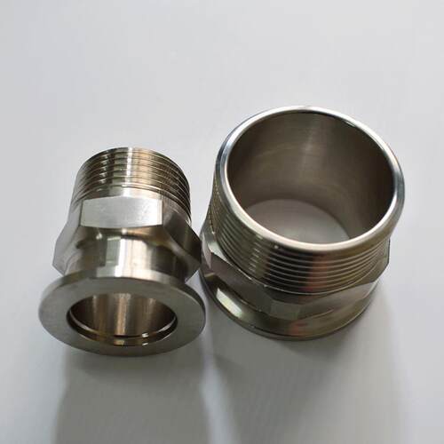 304KF不锈钢真空外丝接头数控一体式KF40-11/2”KF50-2“11/2”